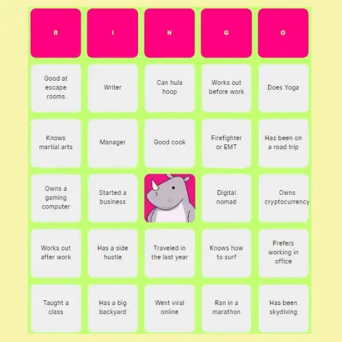 Encourage Mingling with a Game of Bingo