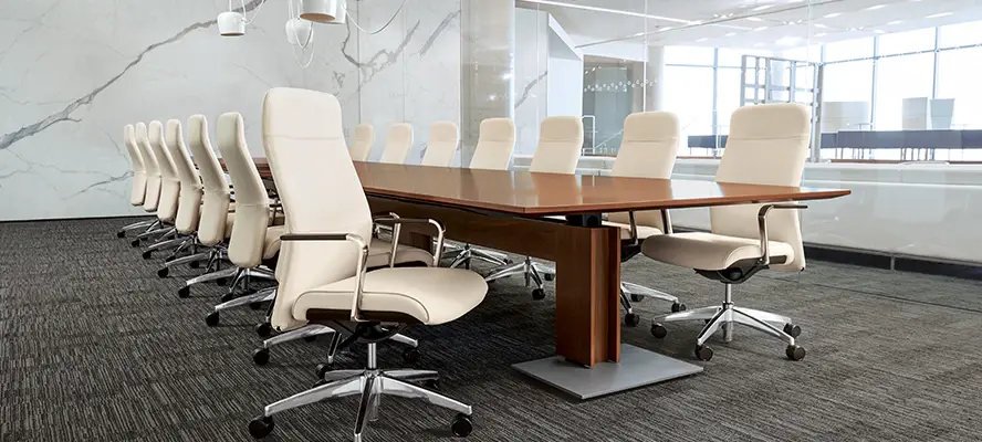 Bright modern conference room