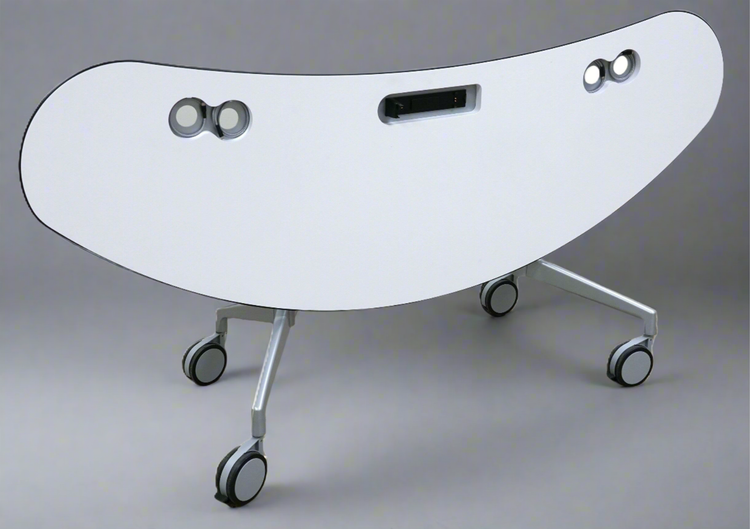 CampFire mobile collaborative table with integrated cordless USB-C power