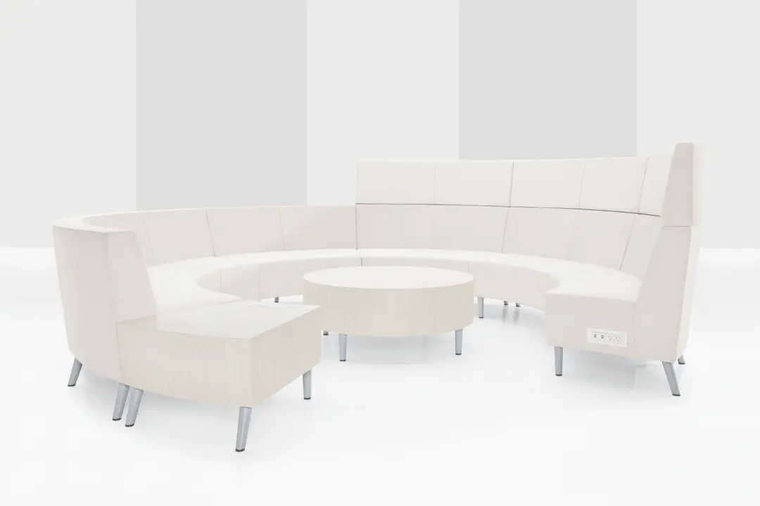 Mobile work table with seating