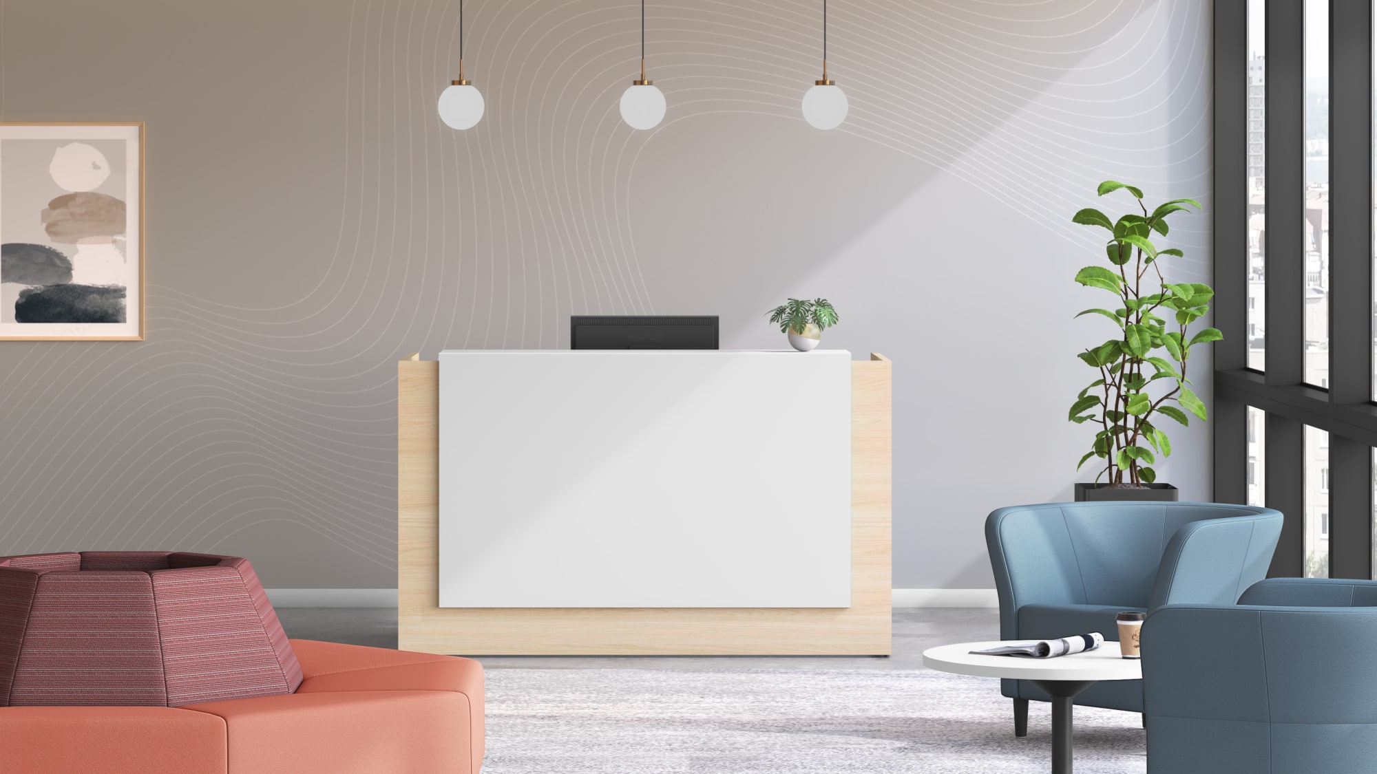 Welcoming modern reception area