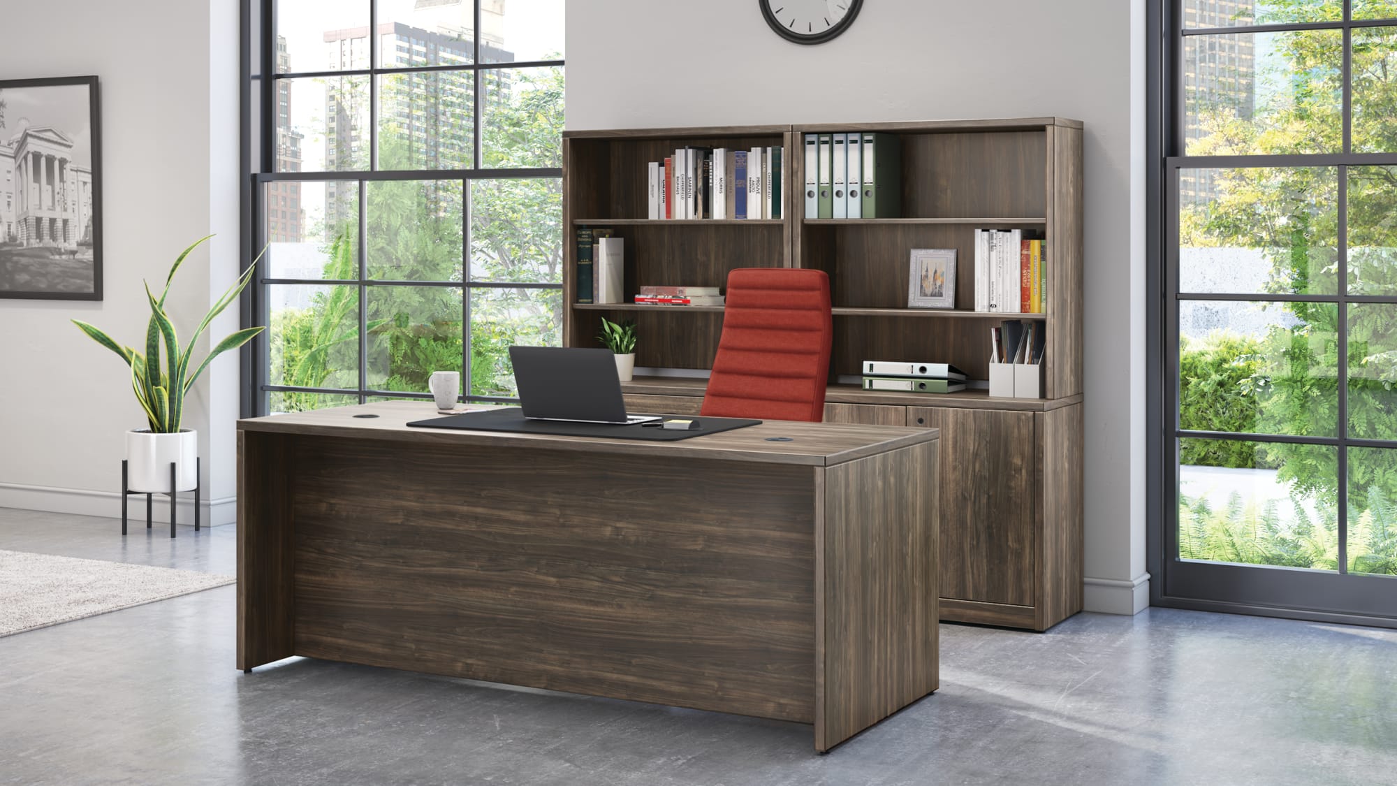 Contemporary office waiting lounge