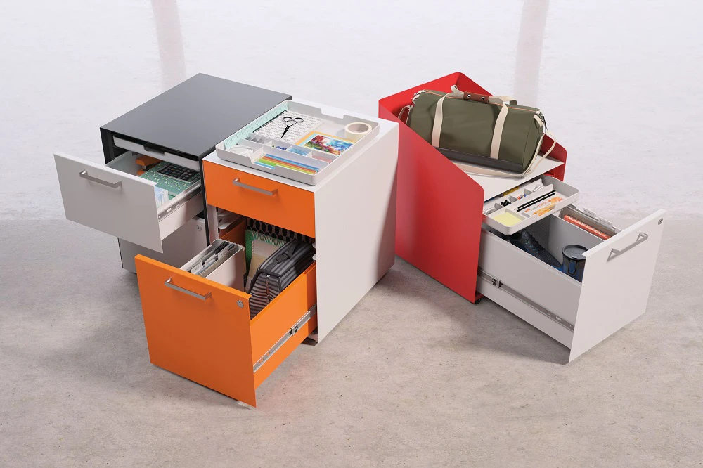 Storage island on casters