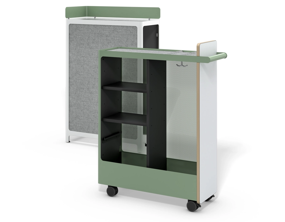 Shelving units on casters