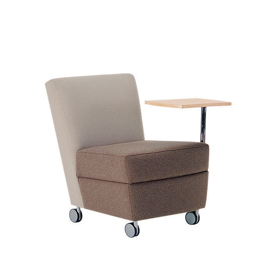Task seating on casters around tables