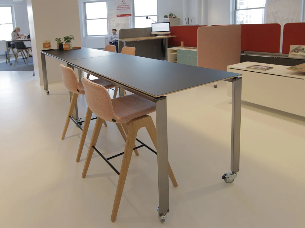 Nesting tables in a training room