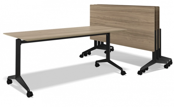 Movable tables arranged for group work