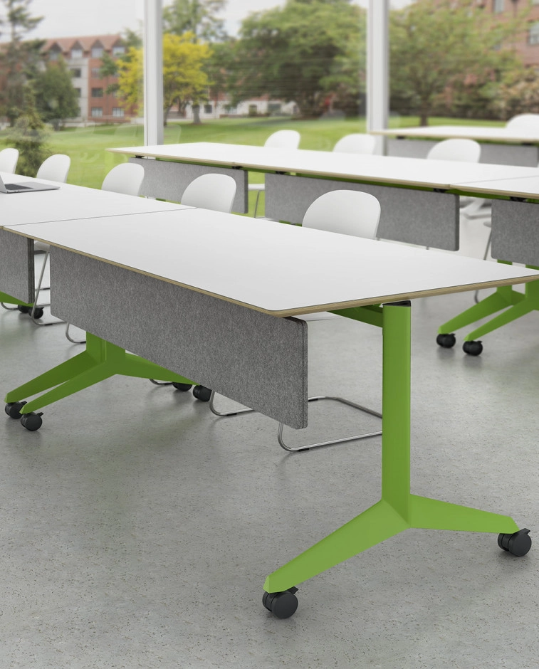 Nesting tables in a training room