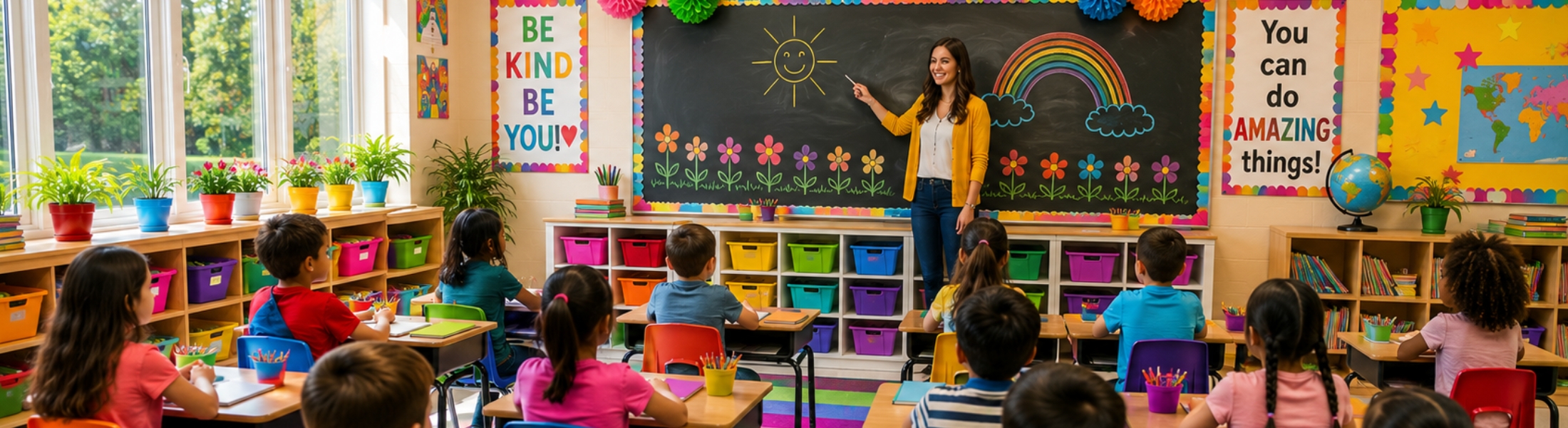 Bright modern K-12 learning environment
