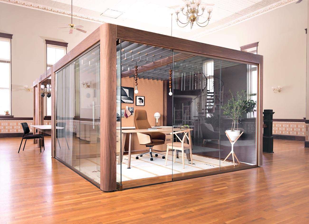 Glass architectural office walls