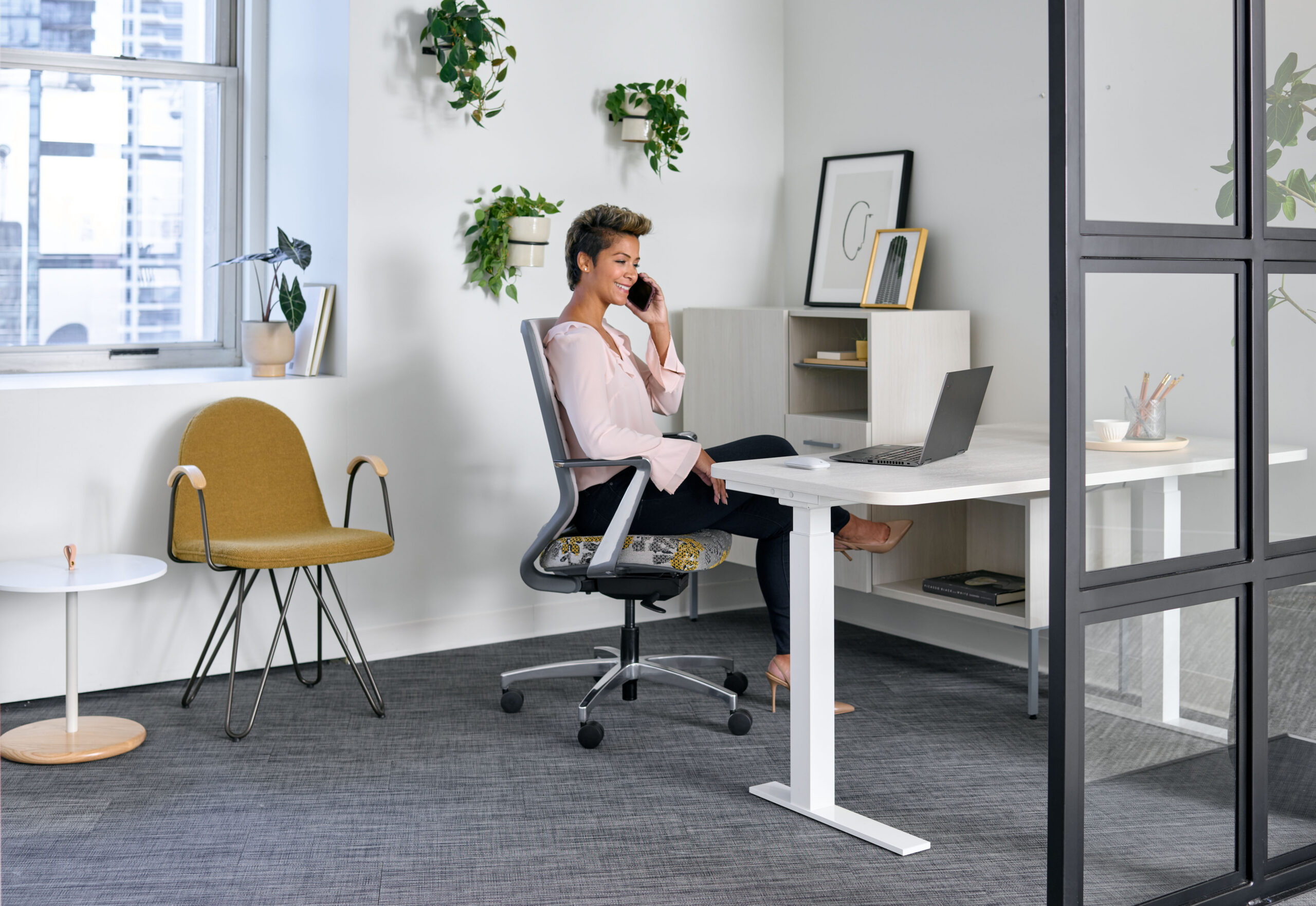 Executive office with soft seating