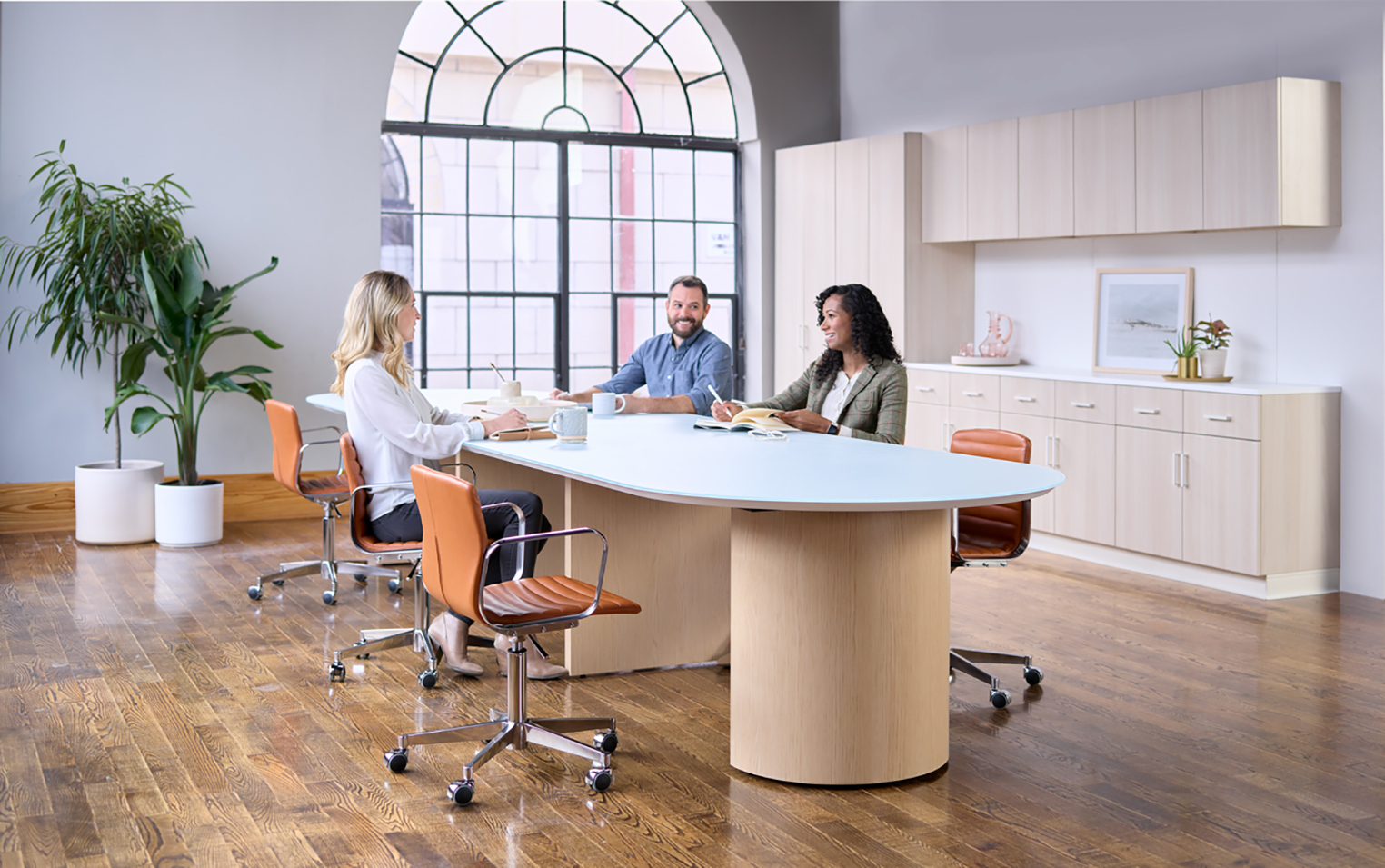 Bright modern conference room