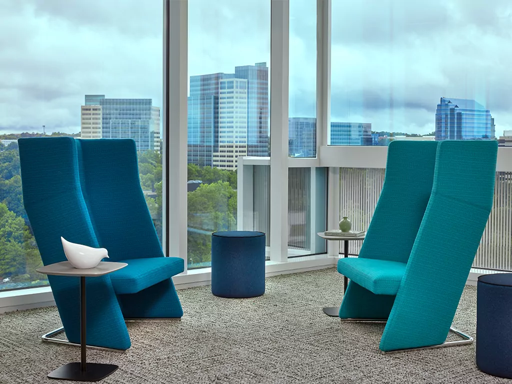 Quiet private workplace lounge
