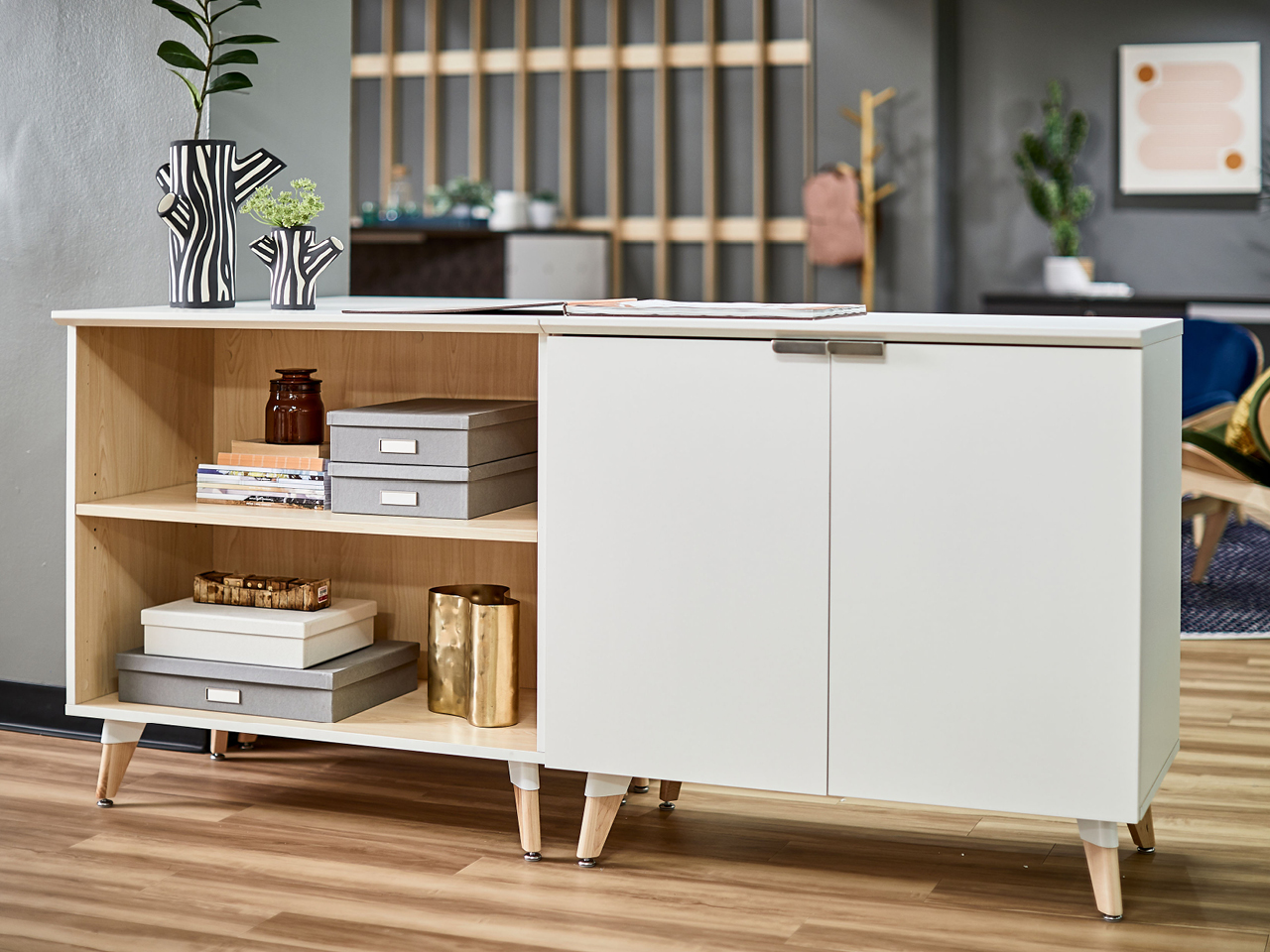 Safco RESI café-height storage island