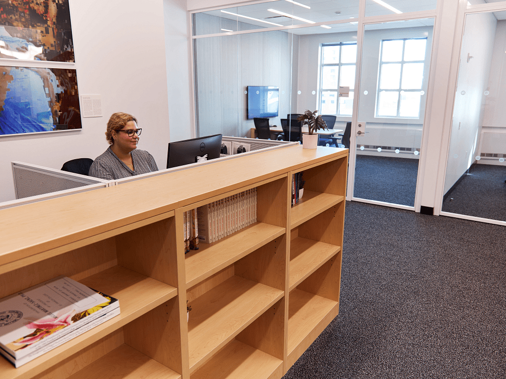 Welcoming office and reception environment