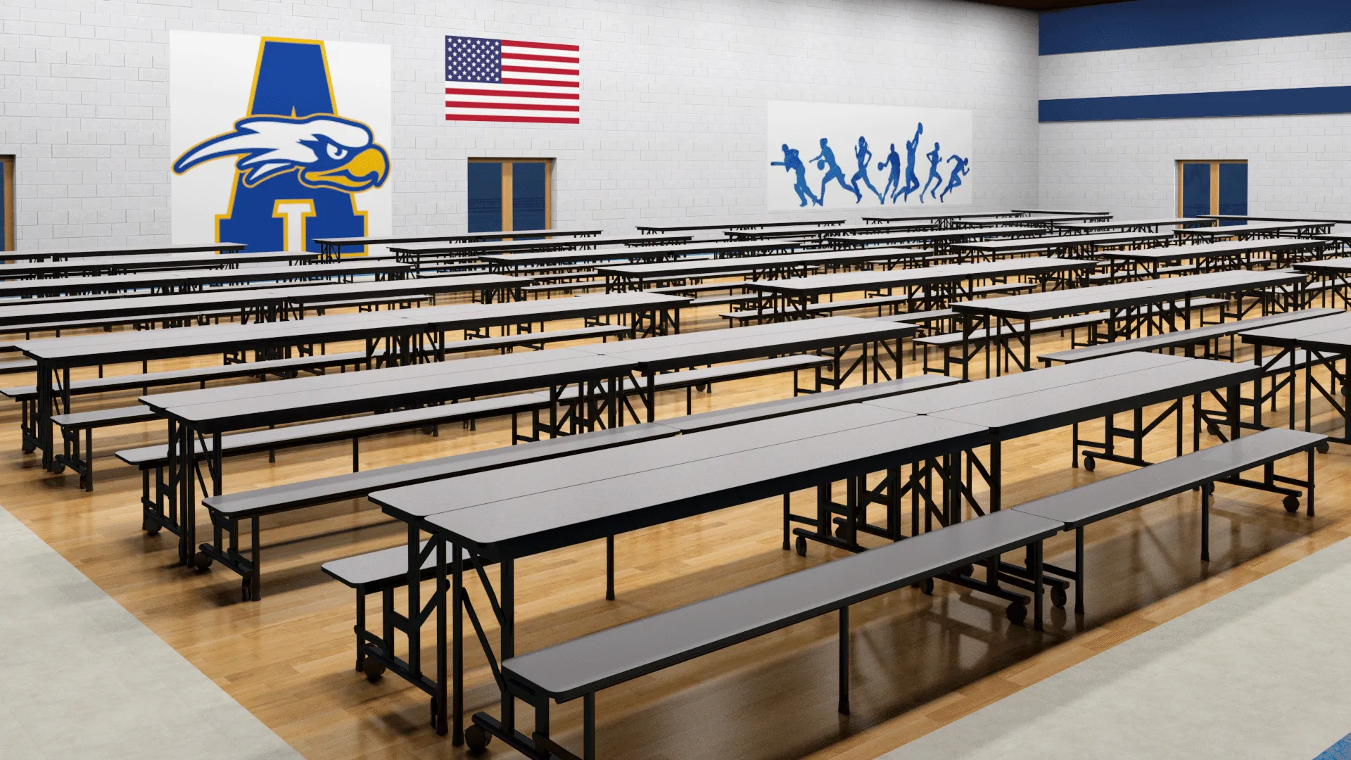 Flexible dining tables and seating