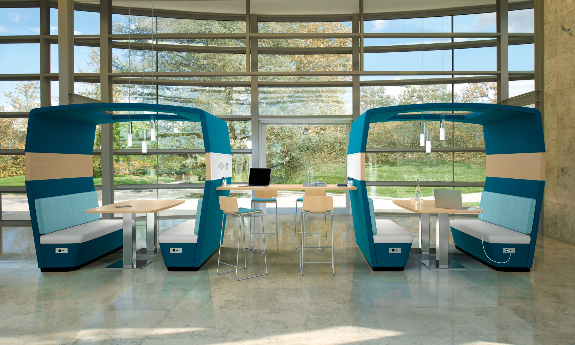 Informal corporate collaboration lounge