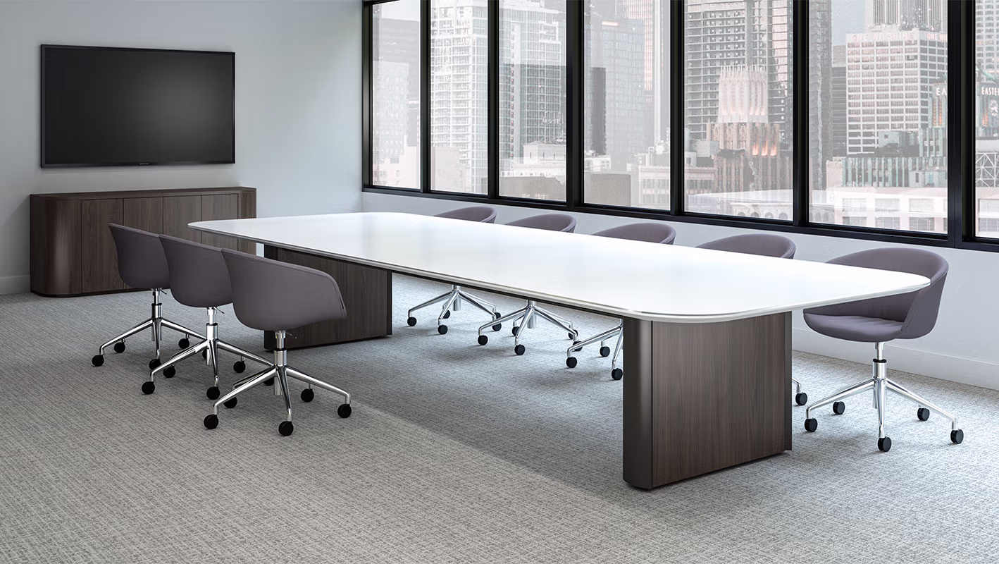 Conference room with flexible tables