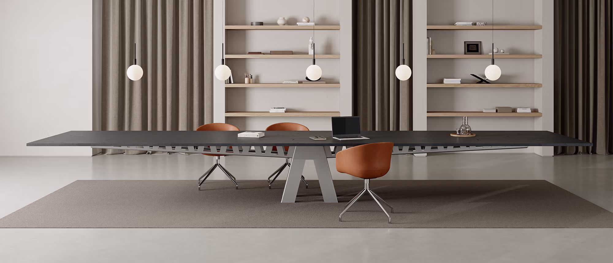 Hybrid meeting room with camera and display
