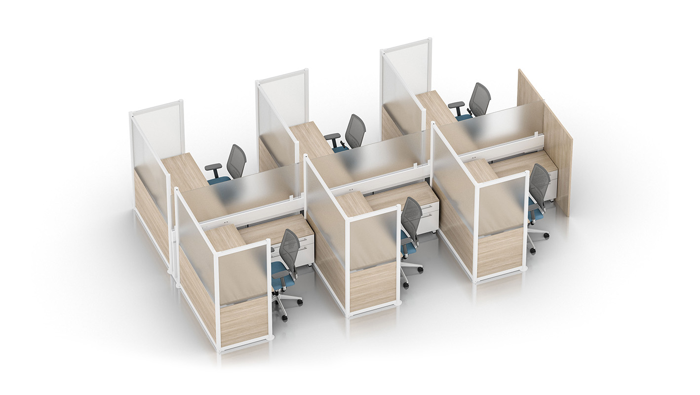 Enwork Zori collaborative furniture and freestanding screen collection
