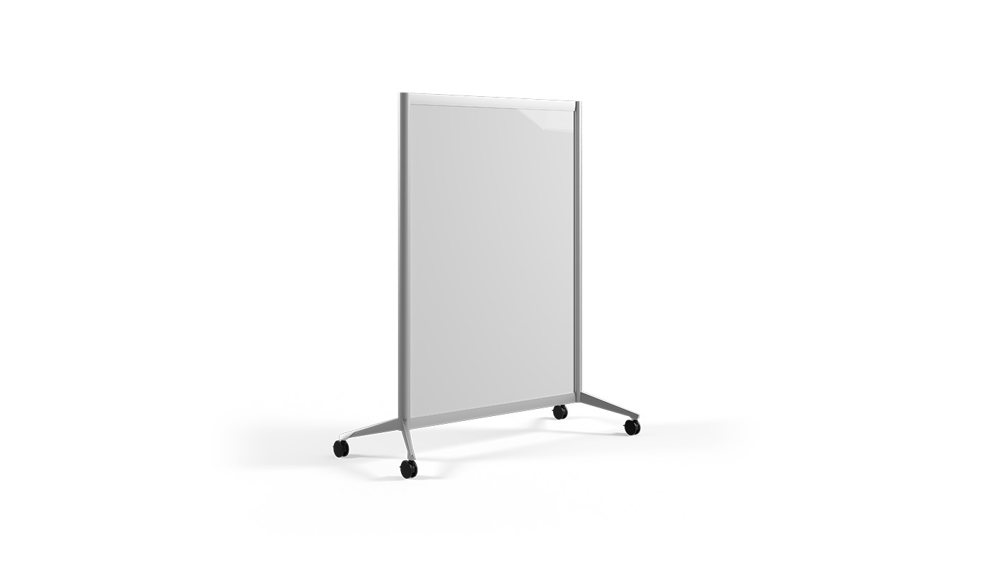 Enwork Zori whiteboard and monitor stand in a collaborative space