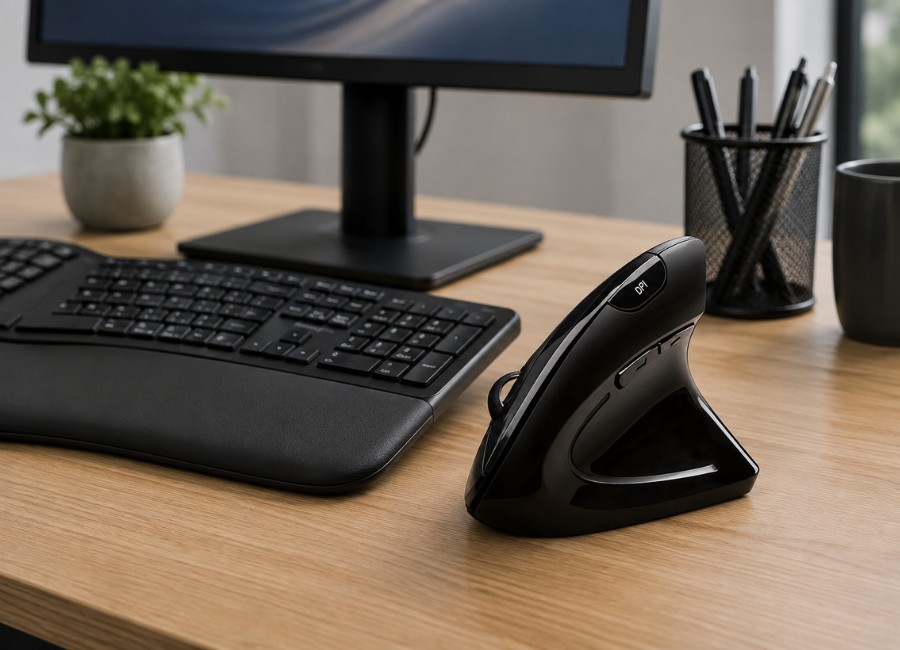 Ergonomic computer mouse designed for a comfortable grip