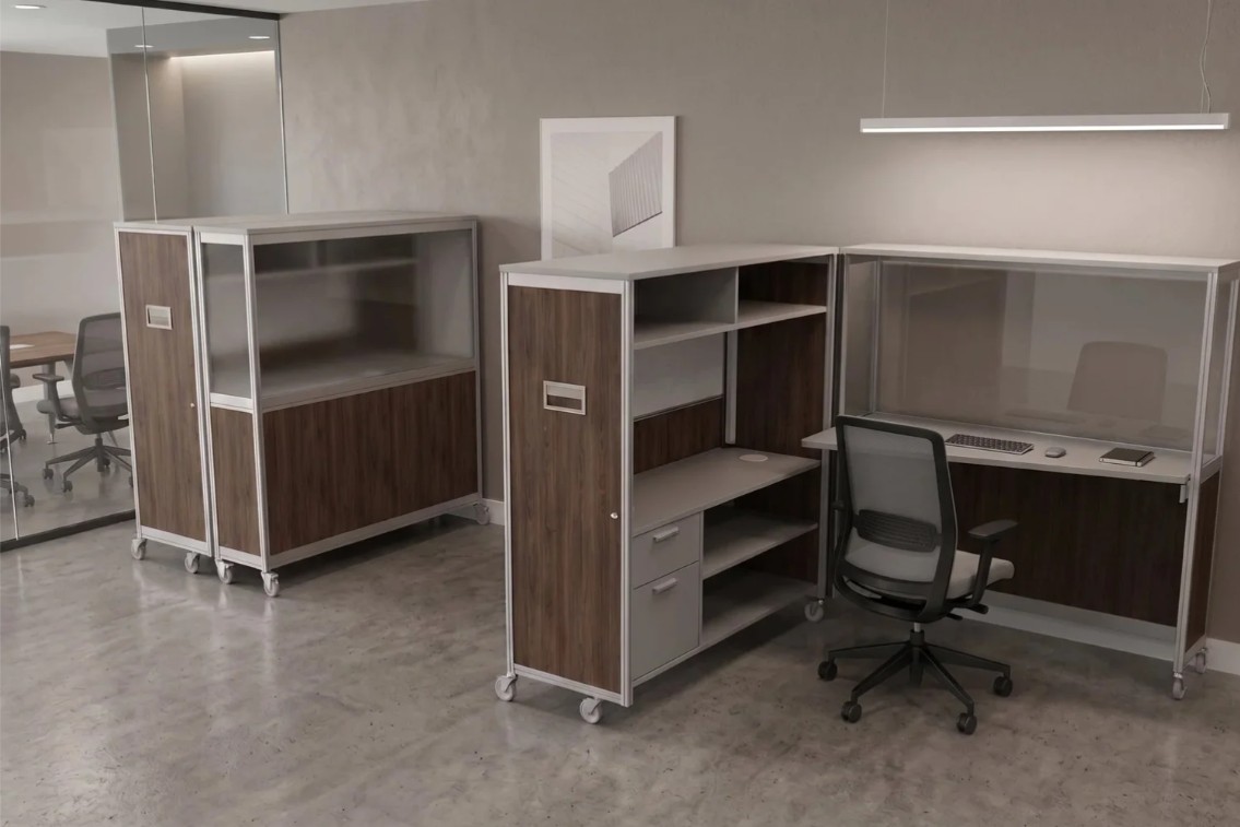 BOB mobile workstation in a flexible office