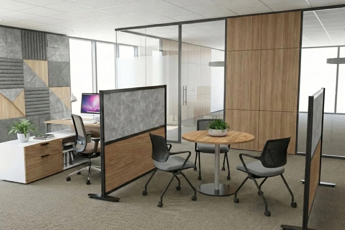 MIX screens dividing team work areas