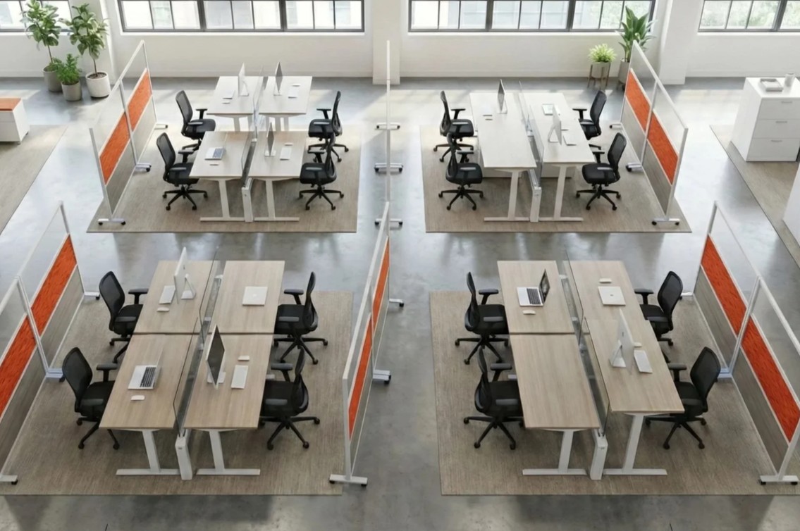 MIX mobile screens in an open office