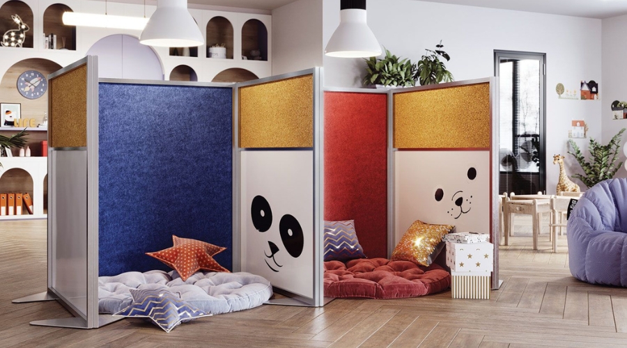 Ghent whiteboard and tackboard divider