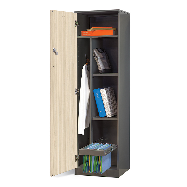 Trace lockers in a lounge setting