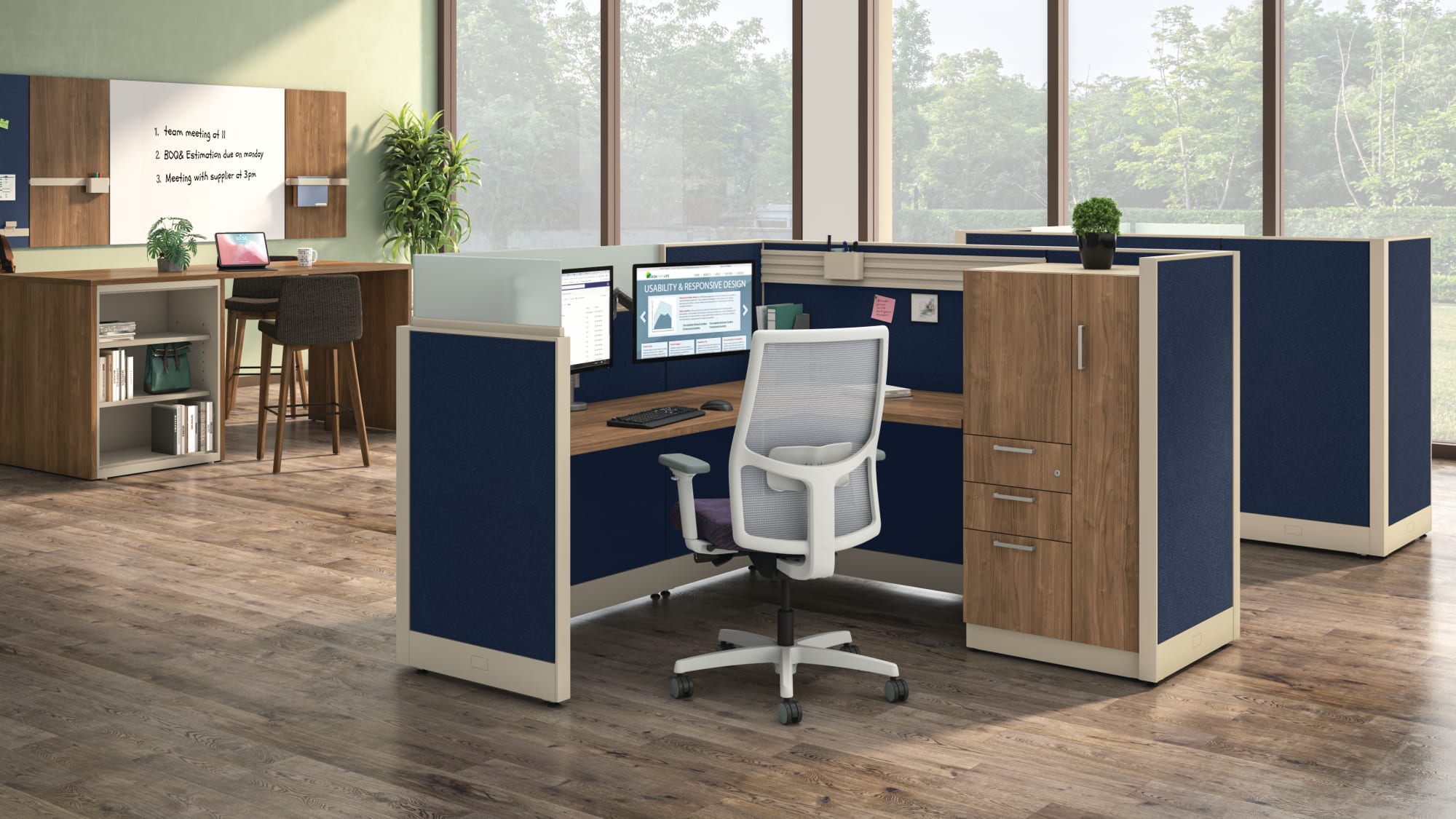 HON Accelerate traditional panel workstations