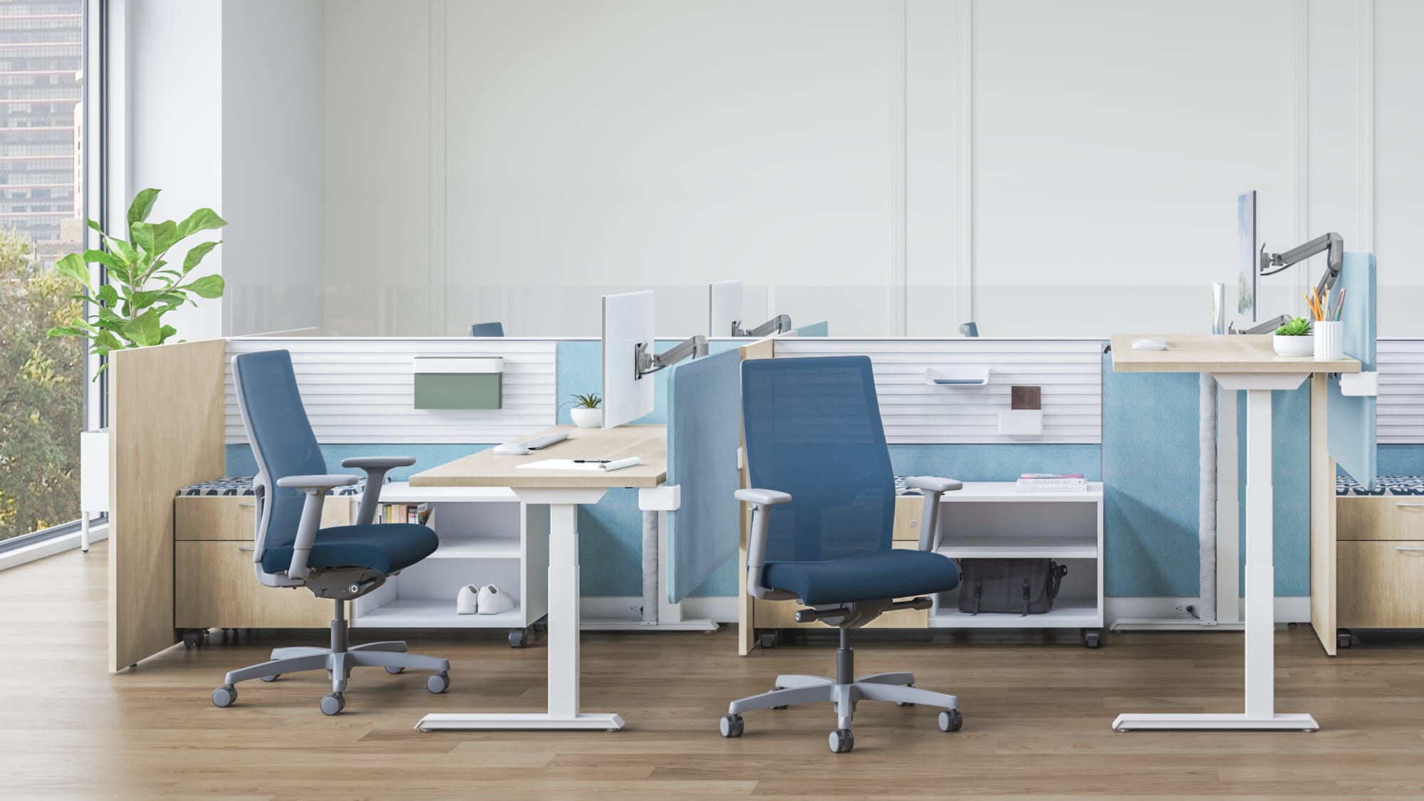 HON Abound glass and markerboard tile options