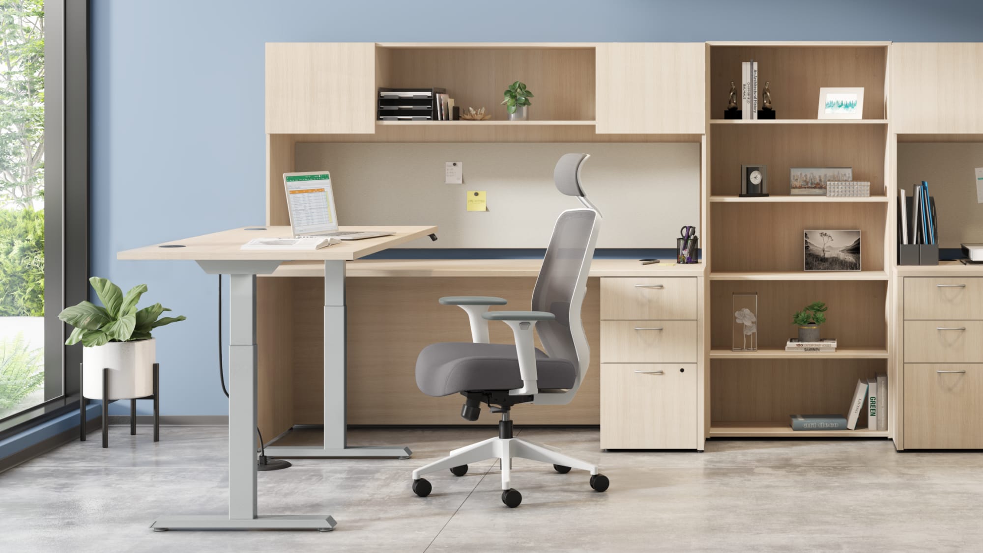Executive office with lounge seating
