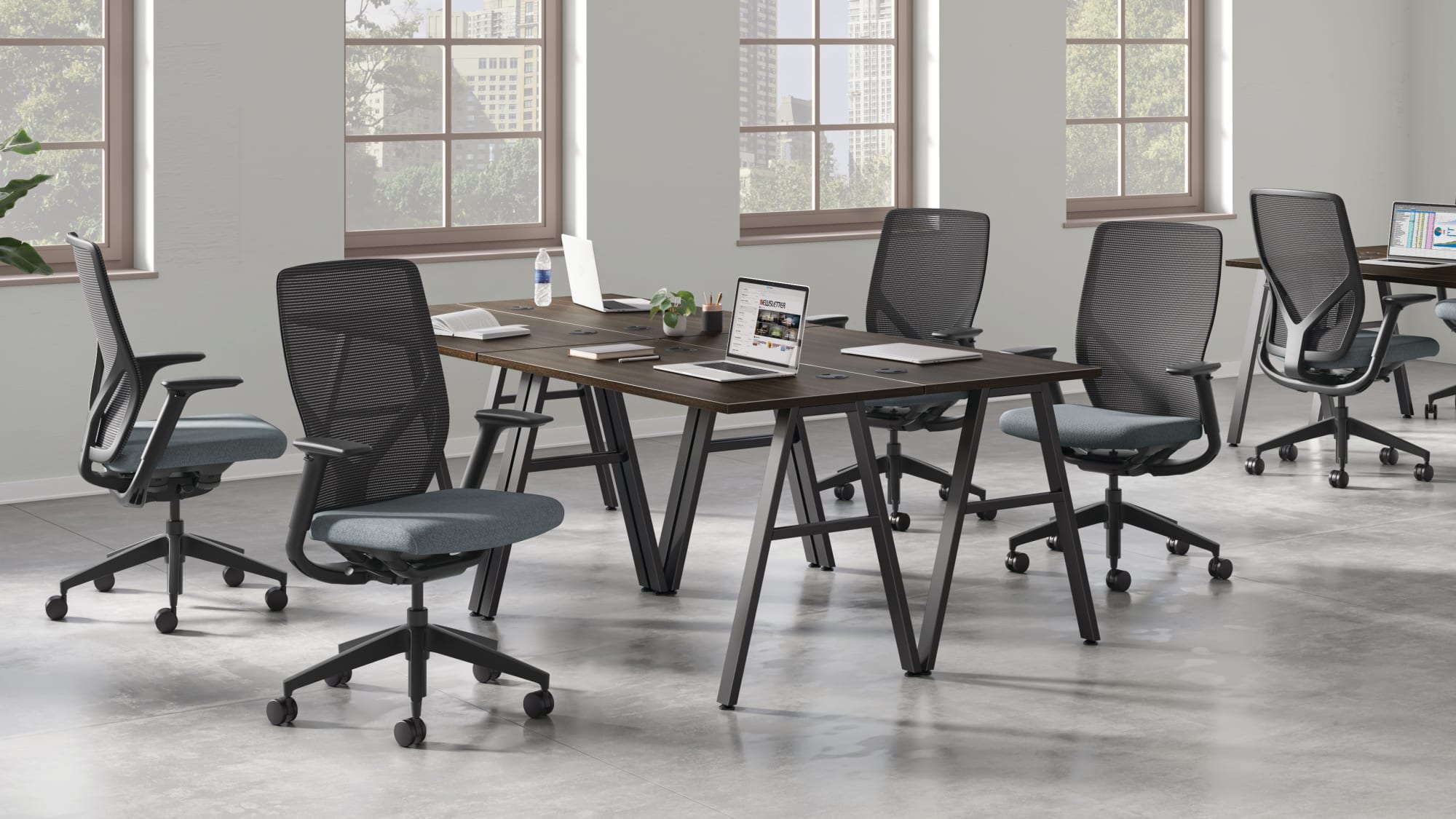 Flexible corporate training room