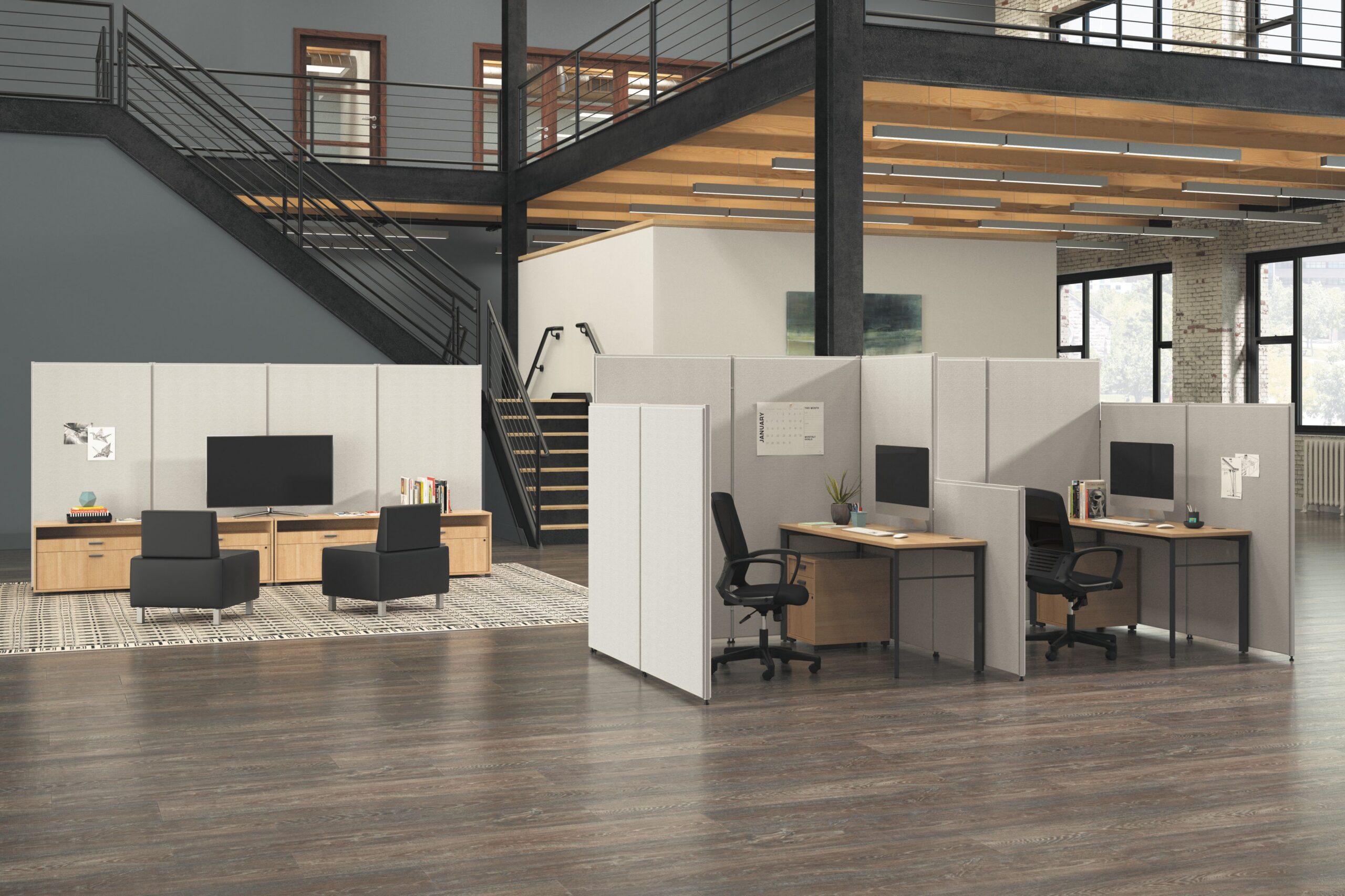 HON Verse cubicle workstation arrangement