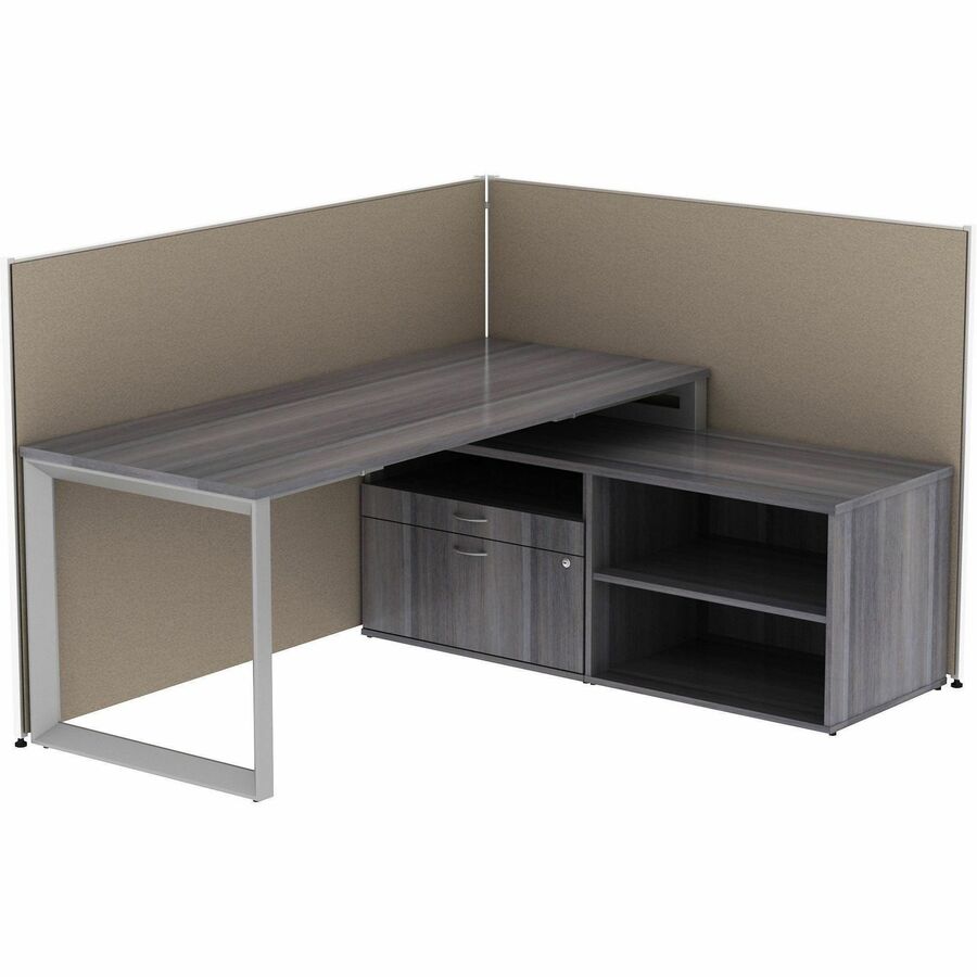 Lorell panel workstation with office accessories