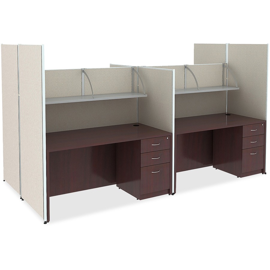 Lorell modular office panels arranged as cubicle workstations