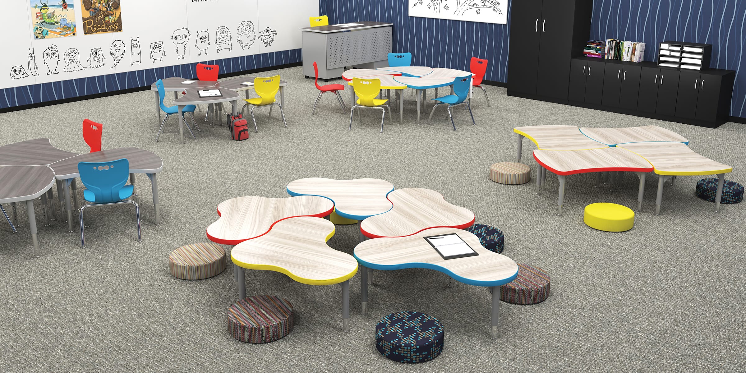 Students learning together in a classroom