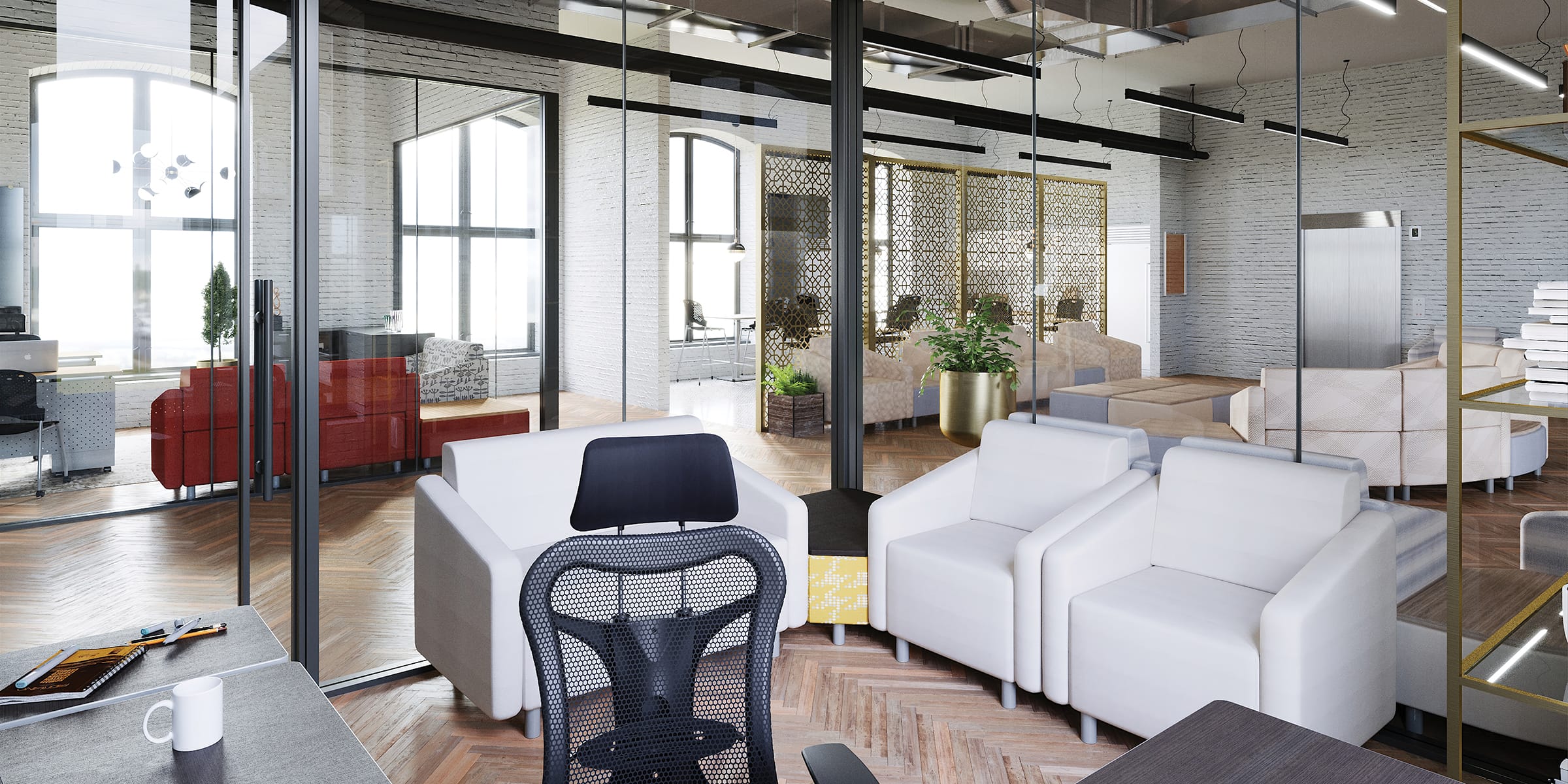 Open office workstation neighborhood
