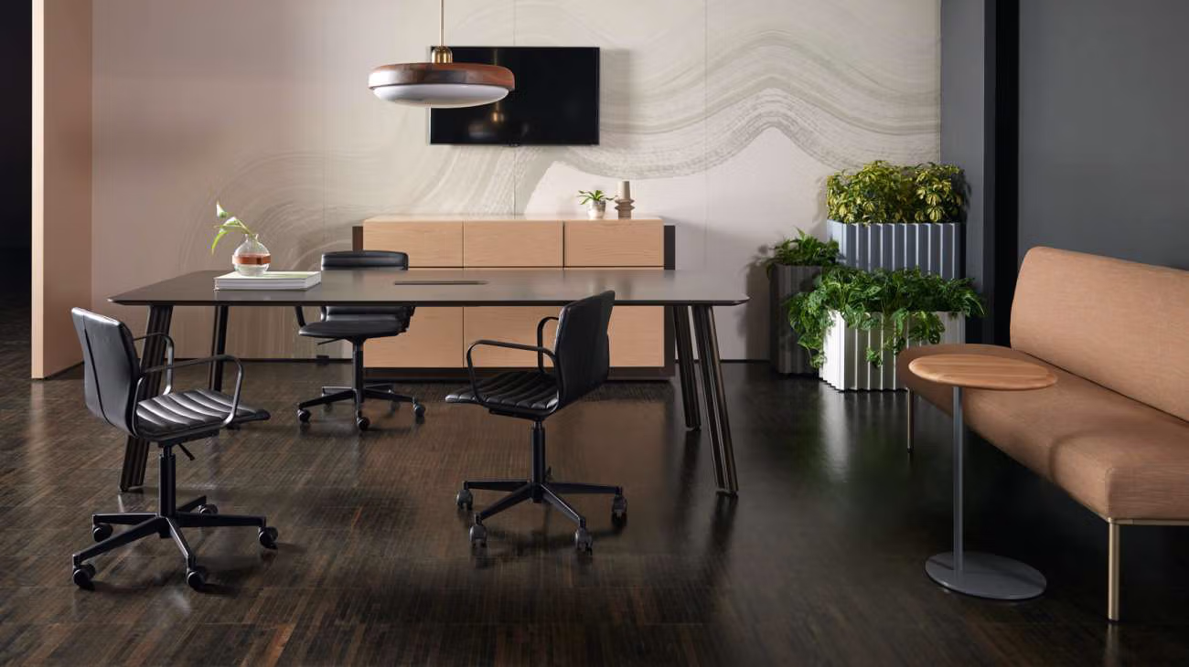 Conference room with flexible tables