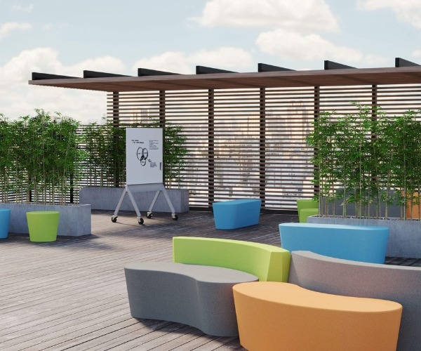 Outdoor school learning area