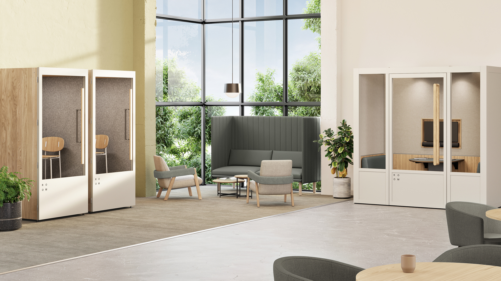 Single-person workplace focus room