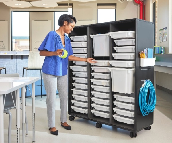 Organized classroom storage