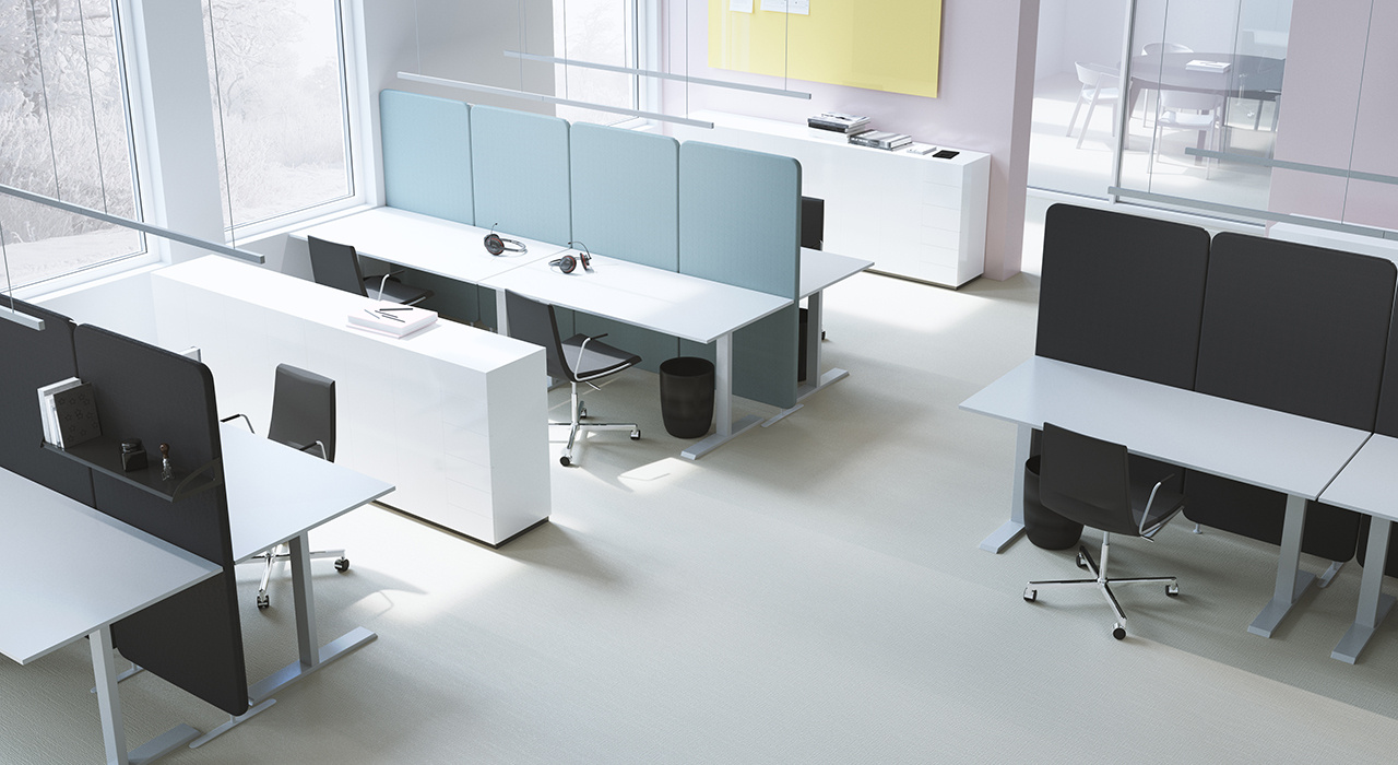 Desk Screens & Dividers acoustic installation