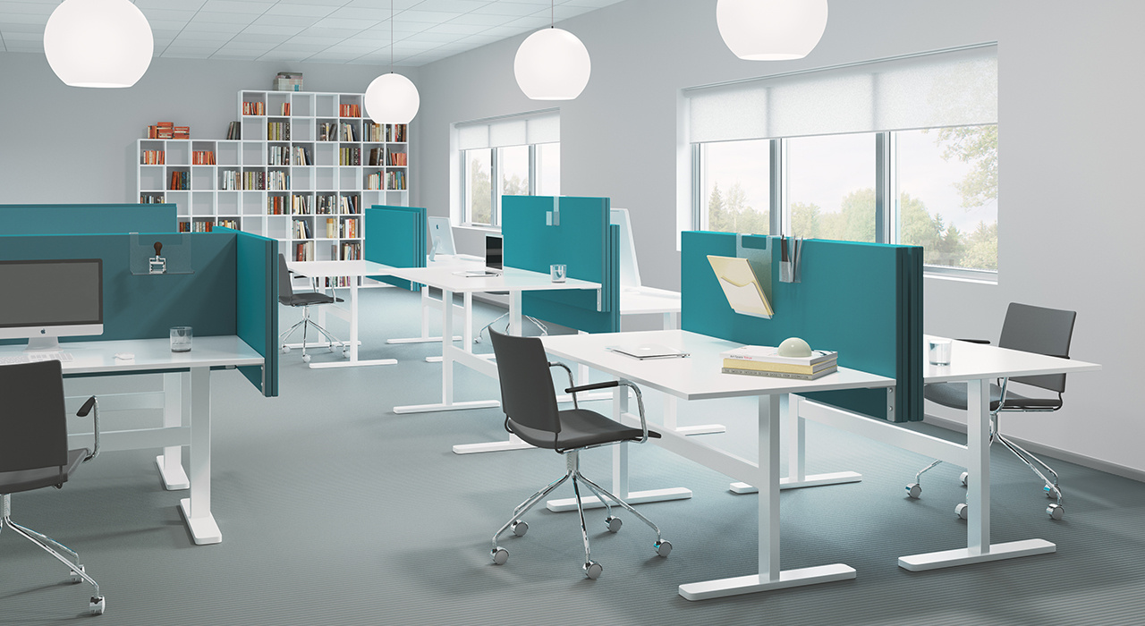 Desk Screens & Dividers acoustic installation