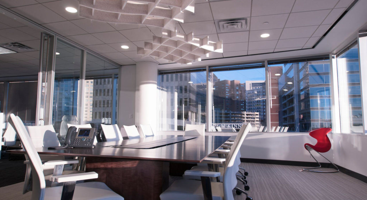 Ceiling Baffles acoustic installation