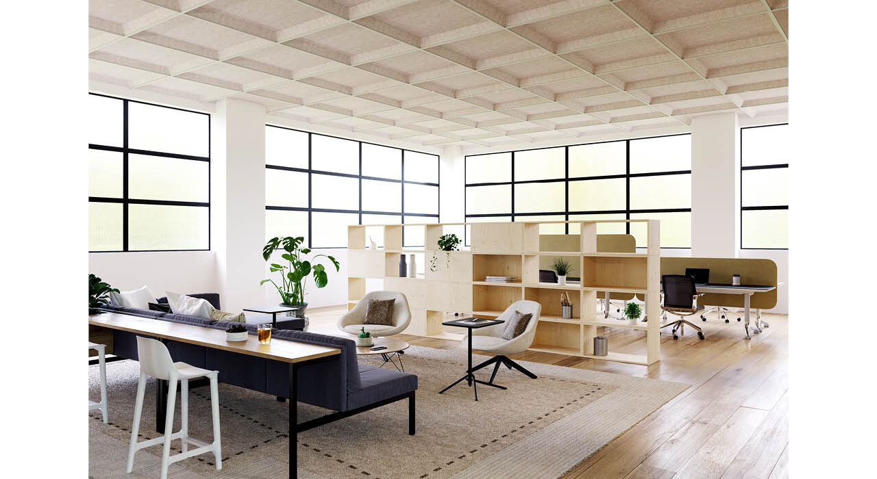 Ceiling Baffles acoustic installation