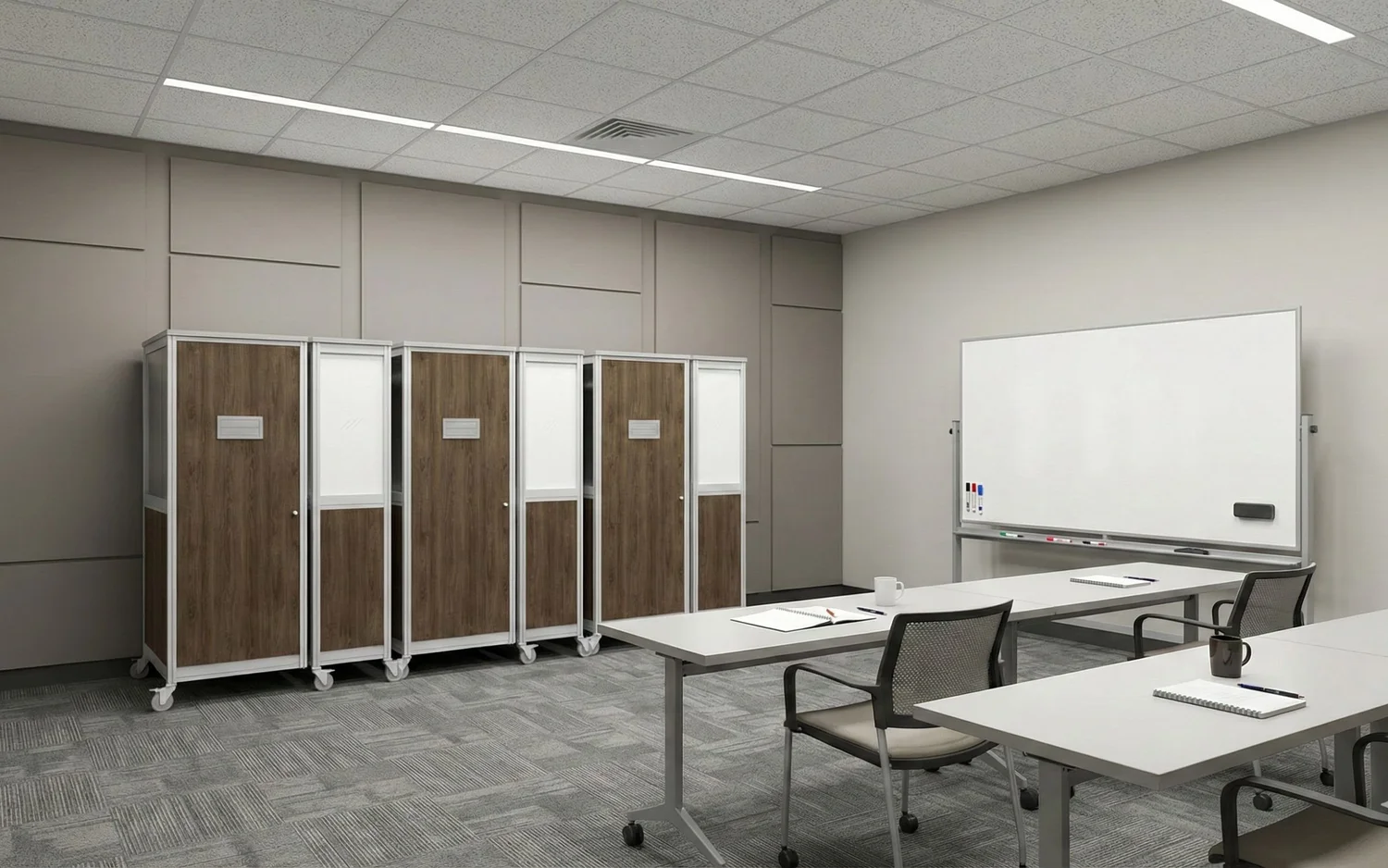 FluidConcepts BOB mobile office workstation opened for use