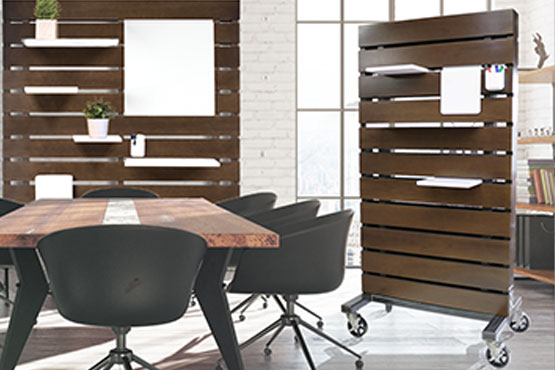 Ghent Pallet display in an office
